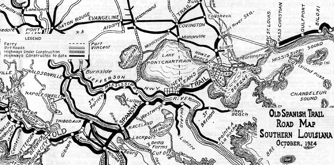 Old Spanish Trail Louisiana Map - MapofOSTinLa2