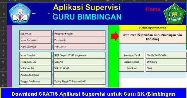 Download Aplikasi Supervisi untuk Guru BK (Bimbingan
