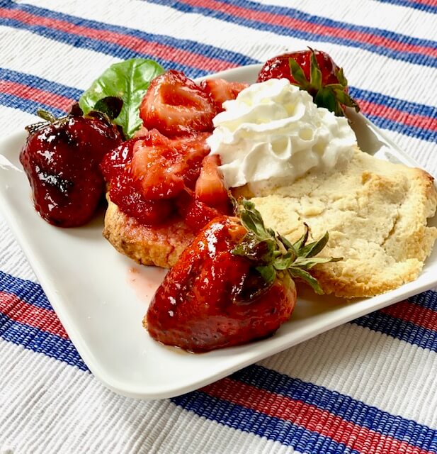 Grilled BBQ Strawberry Shortcake Our Good Life