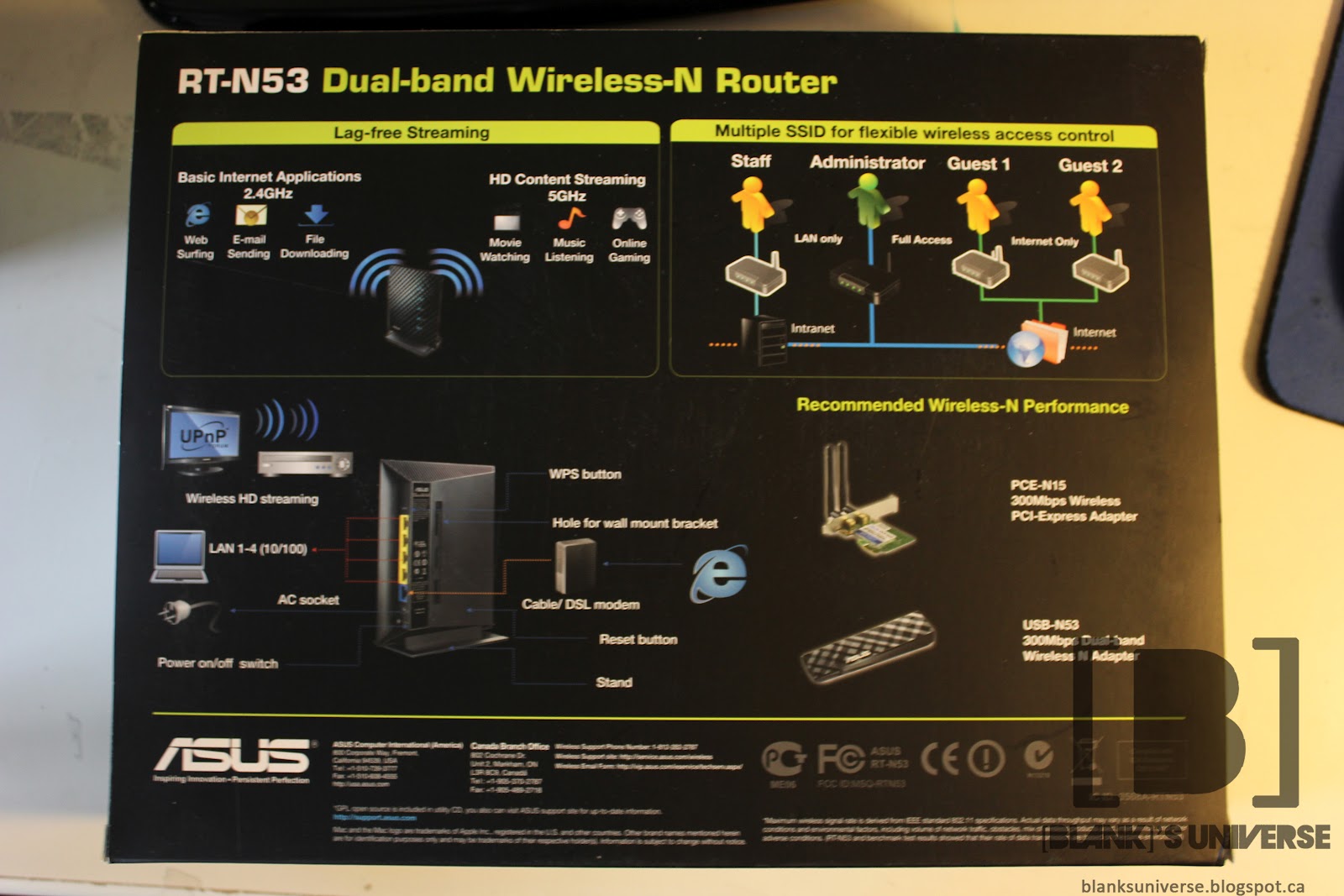REVIEW : ASUS RT-N53 Dual-band Wireless-N Router ~ [blank]'s Universe