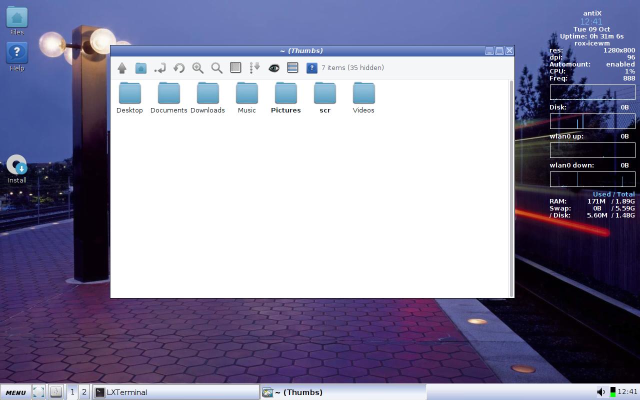 antiX 17.2 Helen Keller screenshots