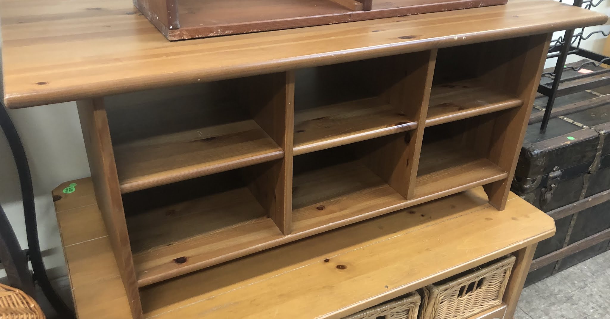 Uhuru Furniture & Collectibles: #480660 Pine Coffee Table with Cubby ...