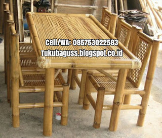  Kursi  meja makan bambu  bagus murah tukubagus mojokerto  