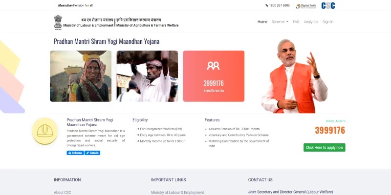 प्रधानमंत्री श्रम योगी मानधन योजना 2021: Shram Yogi Mandhan Yojana Online Registration