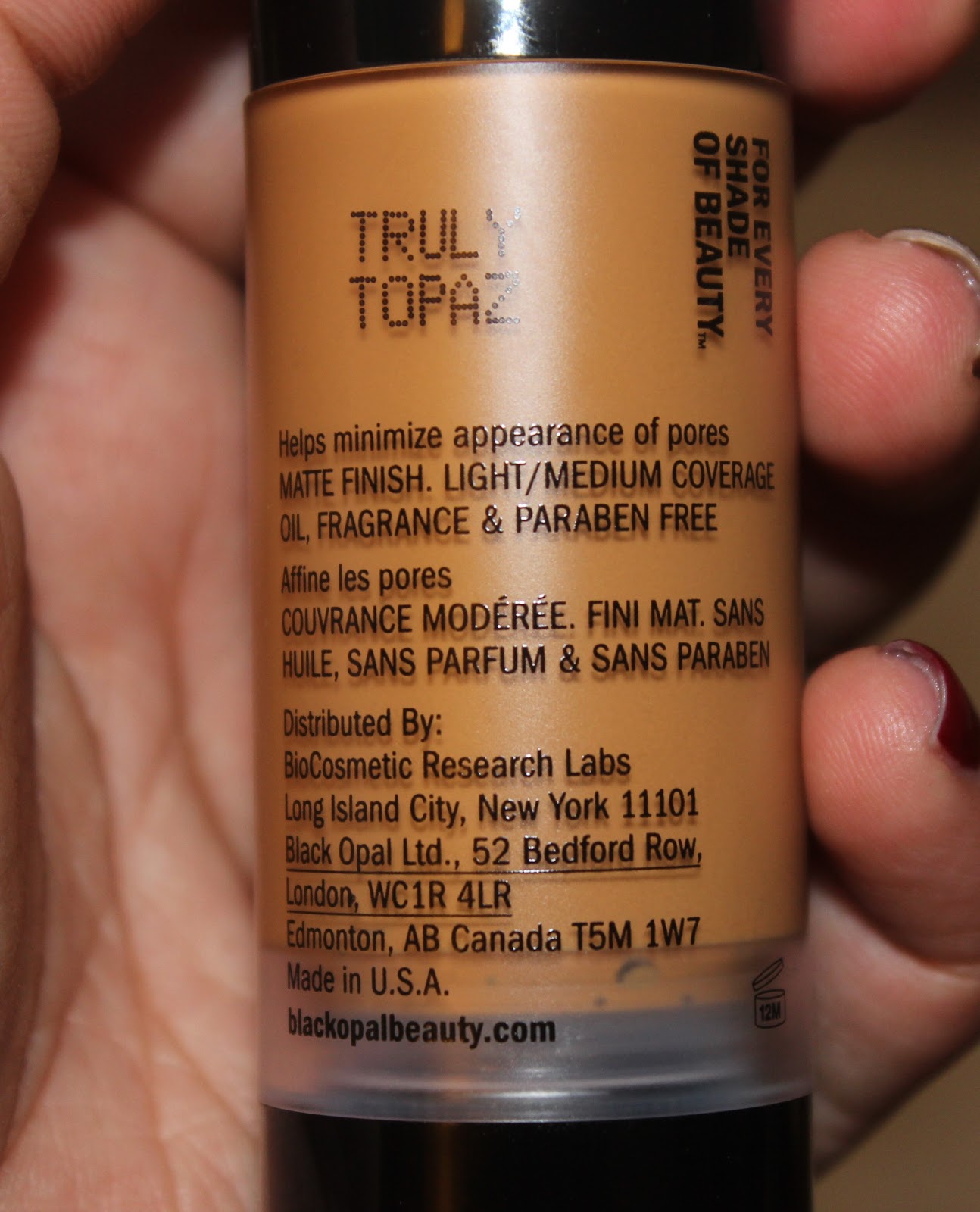 Beauty Black Opal True Color Pore Perfecting Liquid Foundation Review