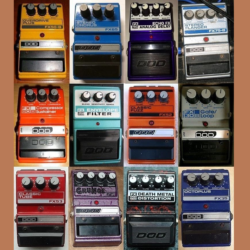 Electric Guitar Effects Vintage DOD Boutique Guitar Pedals