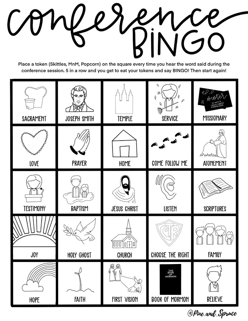 General Conference April 2020 Picture Bingo 3
