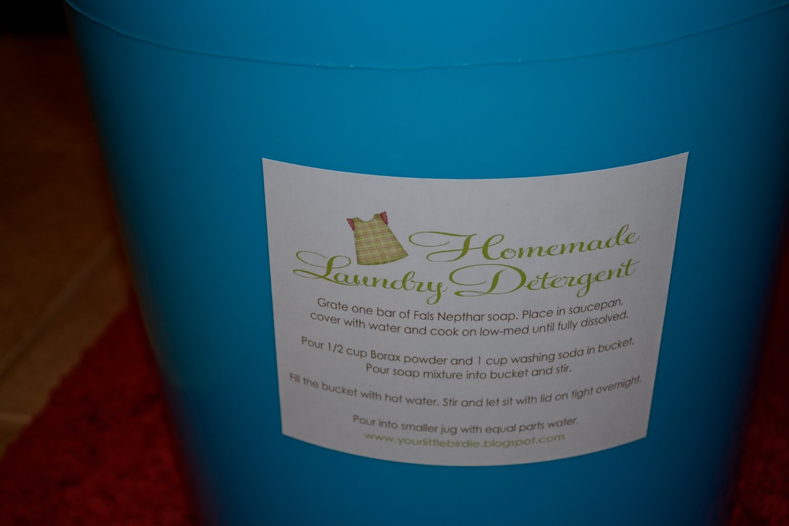 Your Little Birdie Duggar's Homemade Laundry Detergent