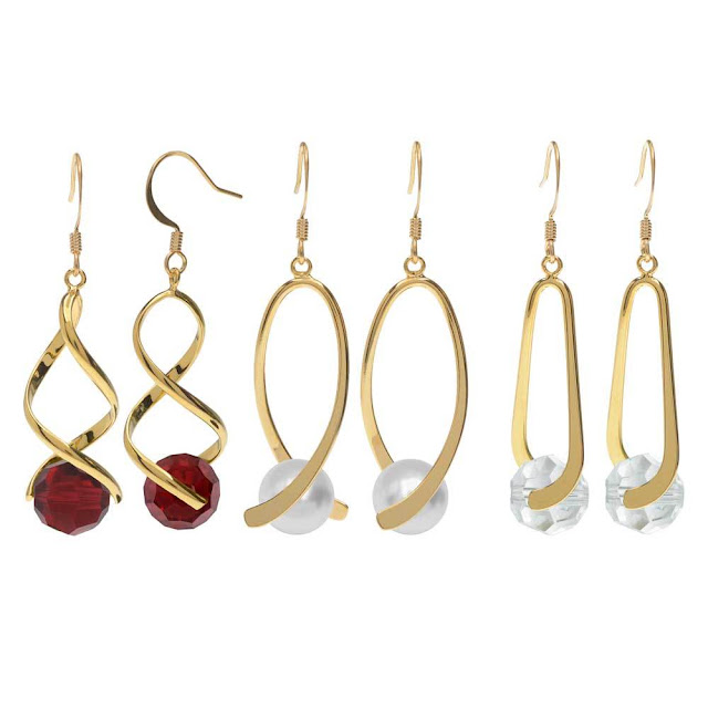 Modern Pinch Bail Earrings Findings for Round Gemstone Beads! / The