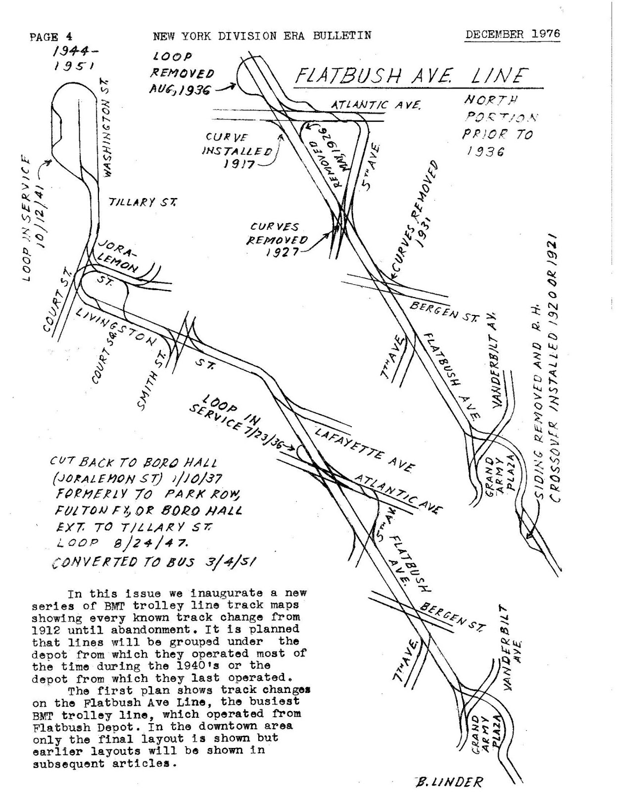 Streetcars and Spatial Analysis Flatbush Avenue Trolley Line History