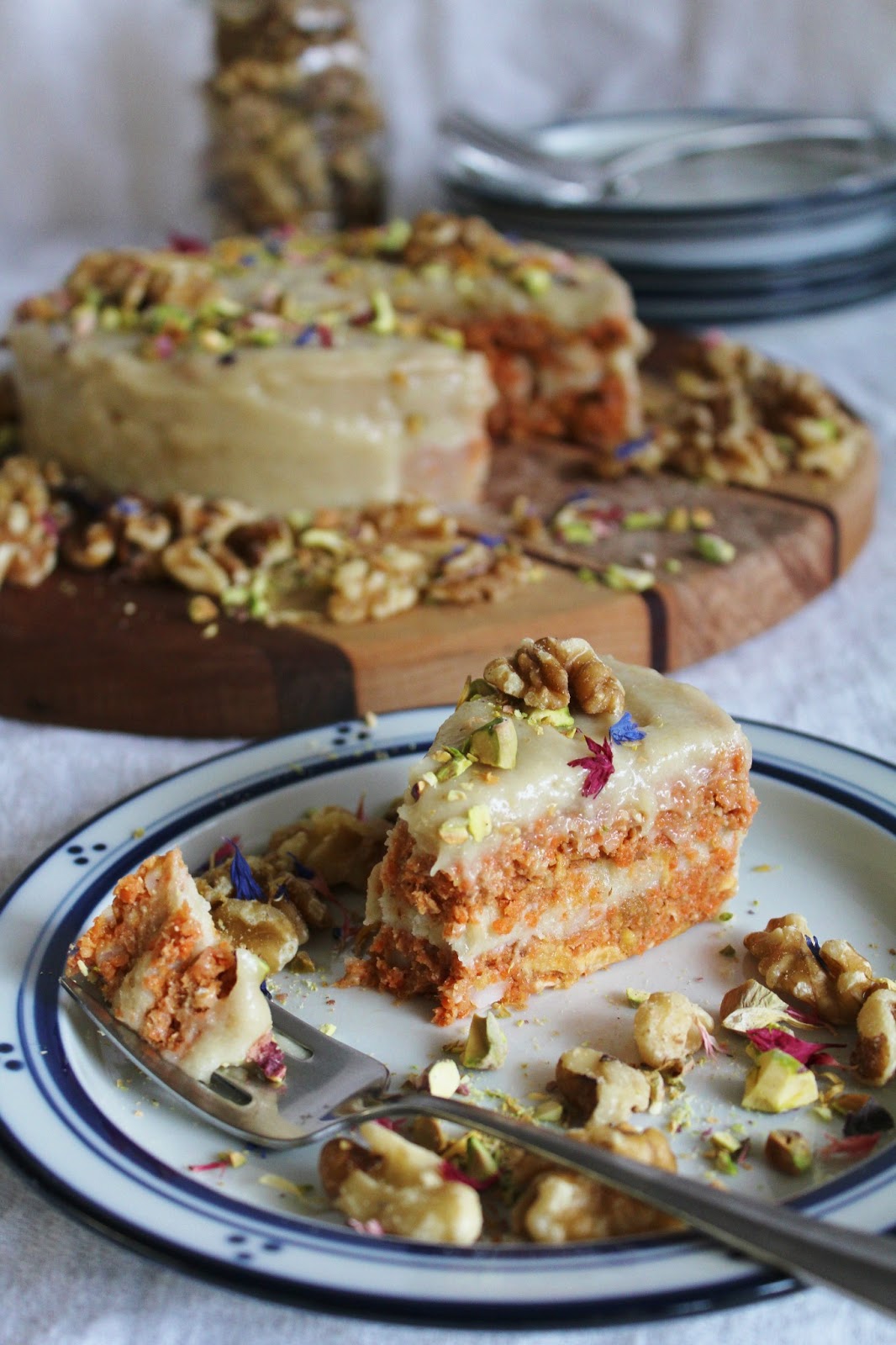 This Rawsome Vegan Life raw carrot cake with cashew cream cheese frosting