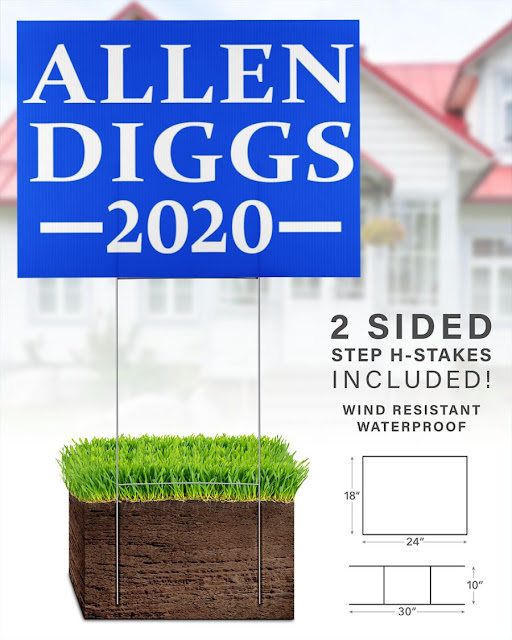 Allen Diggs 2020 yard sign