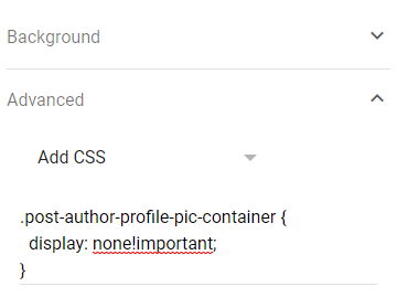 CSS for Removing author profile thumbnail in notable blogger themes