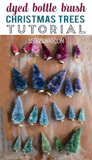 how to dye bottle brush Christmas Trees