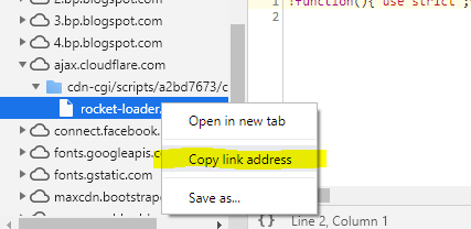 Fix Rocket Loader Cloudflare Blogger