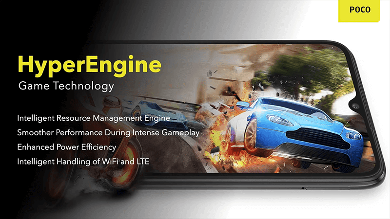 With MediaTek's HyperEngine tech With MediaTek's HyperEngine tech