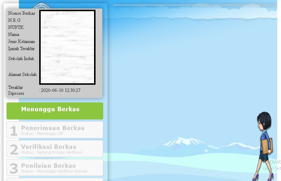 Cara Melihat Progres Inpassing Penyetaraan Golongan Guru Bukan Pns Gbpns Sinau Thewe Com