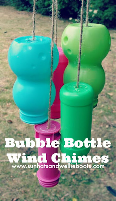 Sun Hats & Wellie Boots: Recycled Bubble Bottle Wind Chimes