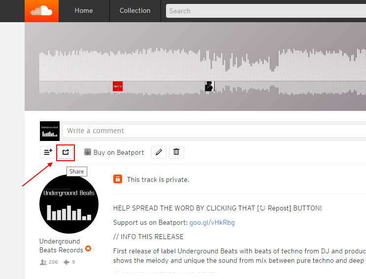 How to share your private SoundCloud for Demo Underground Beats