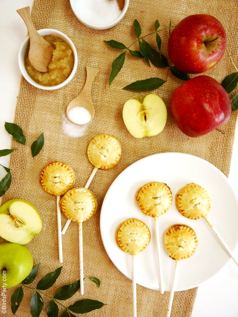 Party Food | Apple & Cinnamon Pie Pops Recipe - BirdsParty.com