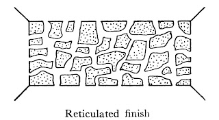 Dressing of stones reticulated finish