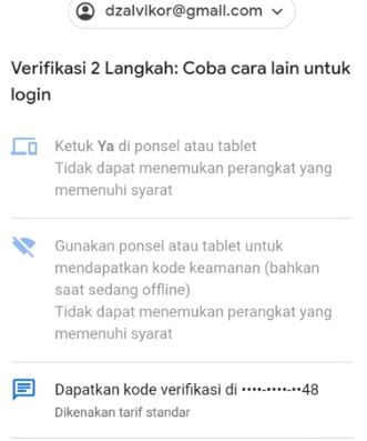 Cara melewati verifikasi 2 langkah gmail