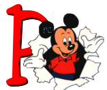 Alfabeto de Mickey Mouse en diferentes posturas y vestuarios p.