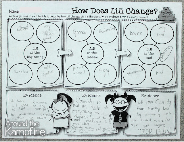 Louder, Lili by Gennifer Cheldenko. Graphic organizer to show how the main character changes throughout the story. A perfect back to school book about classroom community, friendship, and finding your own voice. This post has lots of ideas for working with the book. This is a great book to also use for encourage and support shy students.