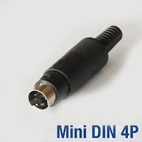 Mini DIN 4 male connector (A.K.A. S video)