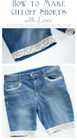 how to make cutoff shorts with lace