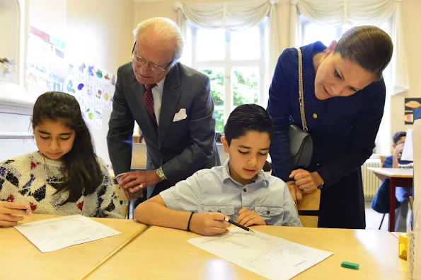 King Carl Gustav of Sweden and Crown Princess Victoria of Sweden visited Swedish Migration Board in Restad farm in Vanersborg Uddevalla