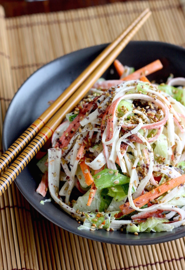 Kani Salad (Japanese Crab Salad) recipe by SeasonWithSpice.com