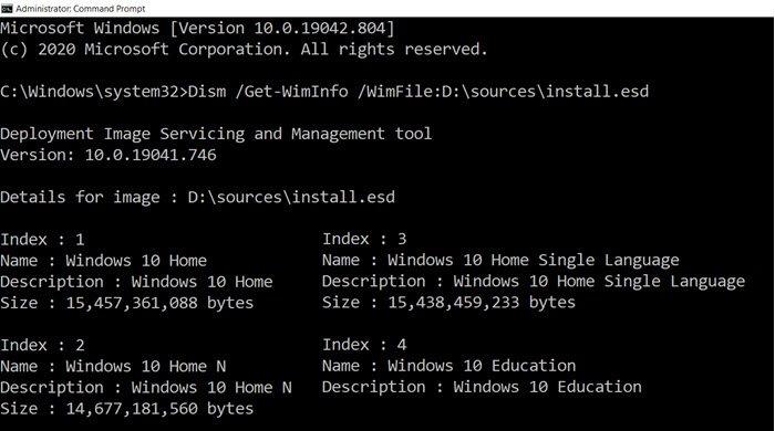 Estrai una versione specifica di Windows dall'ISO di Windows 10 Multiple Edition