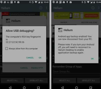 Cara Backup Data Android 17