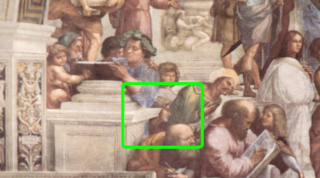 شخصيات لوحة "مدرسة أثينا" للرسام الإيطالي رفائيل