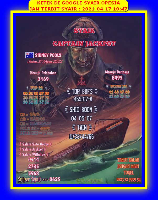 Syair Sidney Hari Ini Sabtu 17042021 Prediksi HK Malam