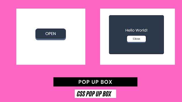 Pop Up Box Using HTML and CSS