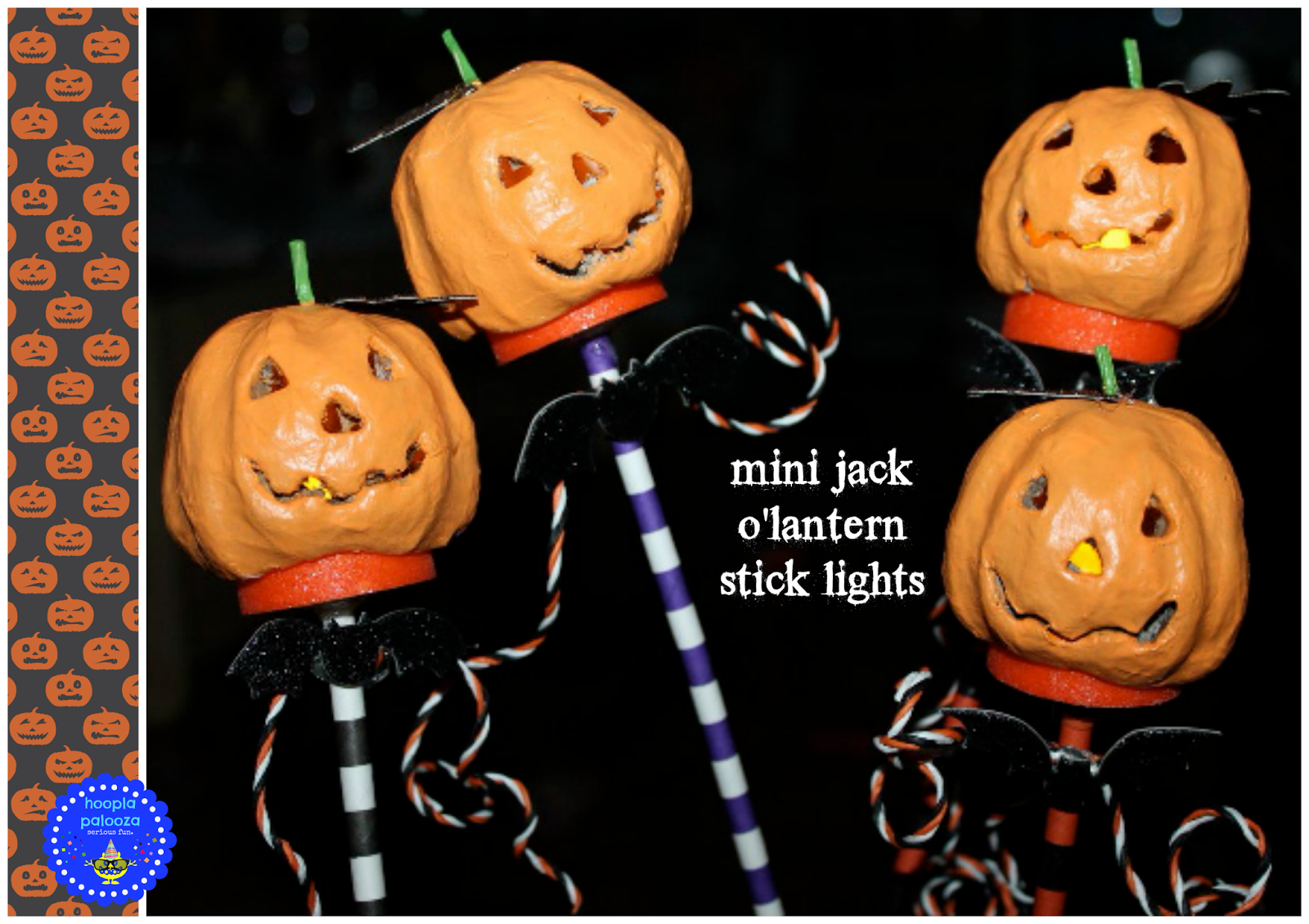 mini jack o'latern stick lights 