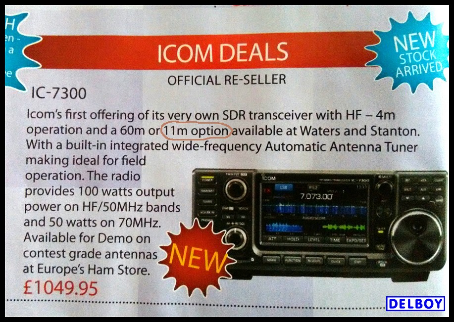 Delboy's Radio Blog IC7300 CB Band Optional?