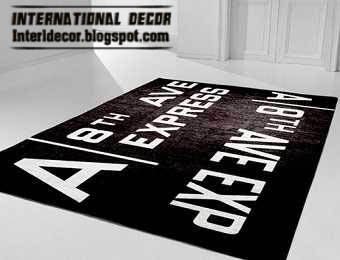 contemporary rugs, urban style rug, black and white rugs