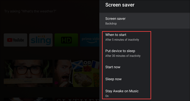 Modalità  sleep now Android TV