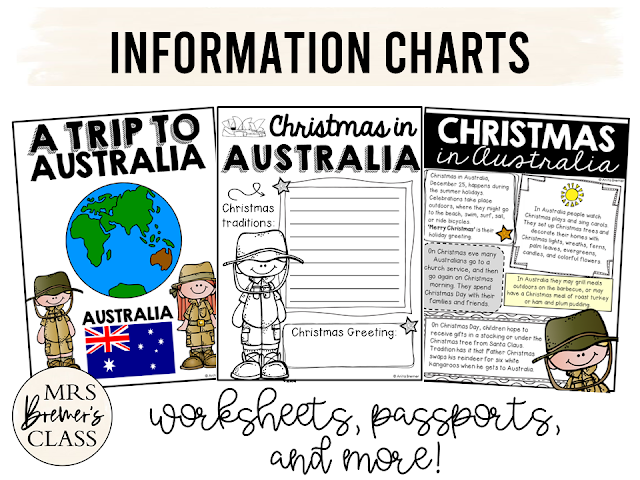 Christmas Around the World covering 10 countries with activities information charts and student passport First Grade Second Grade Third Grade