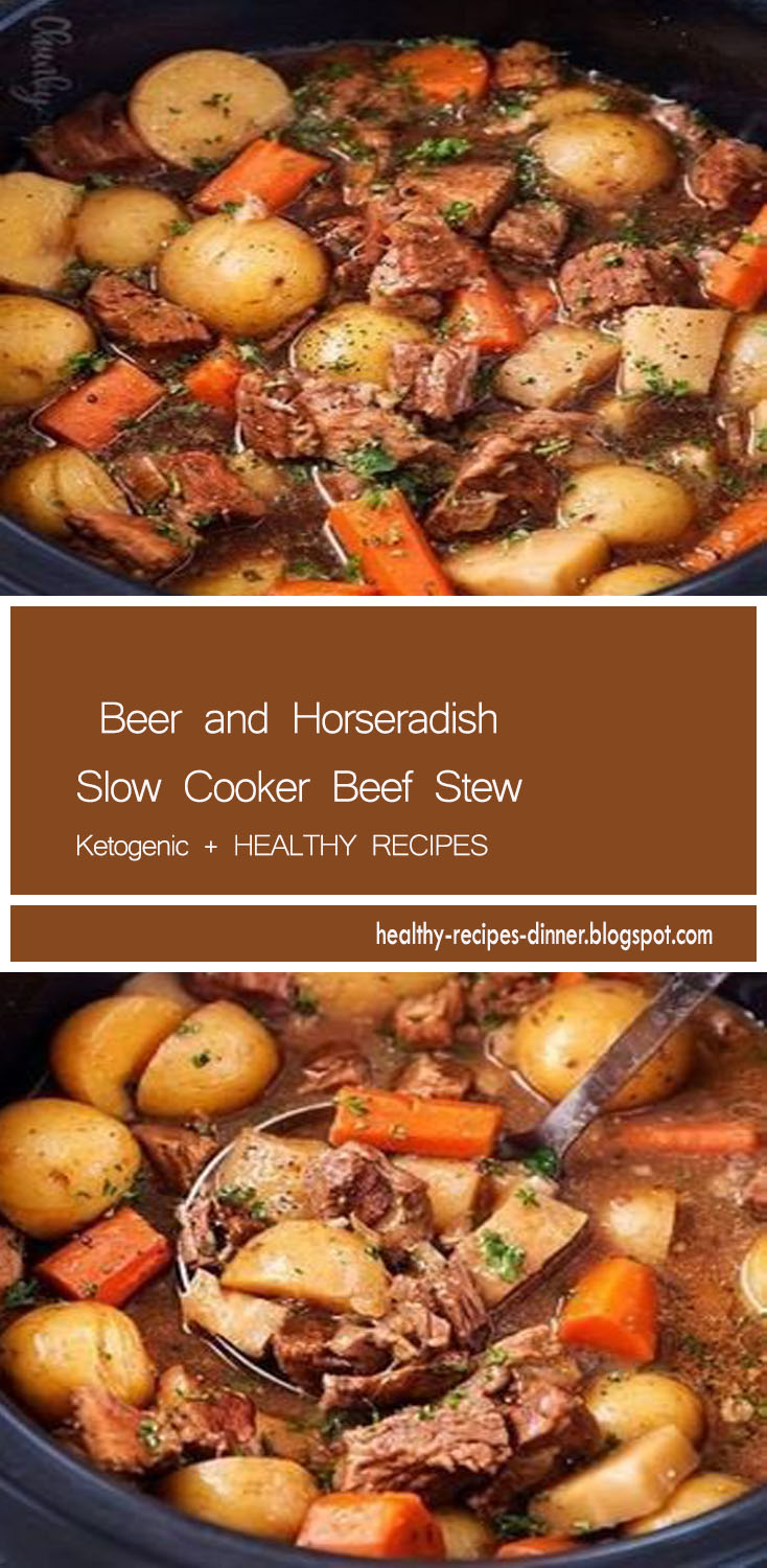 Beer and Horseradish Slow Cooker Beef Stew healthy recipes dinner