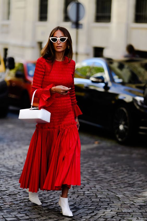 red dress fashion trend