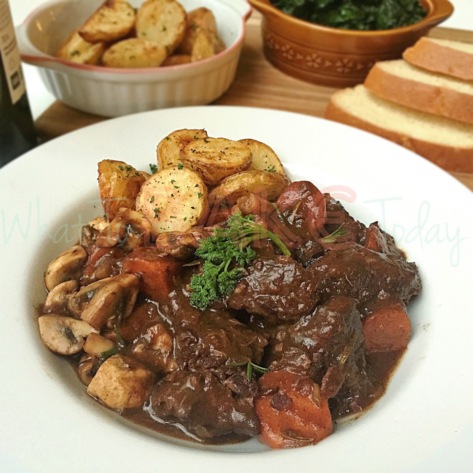 What To Bake Today Boeuf Bourguignon (Beef Stewed in Red Wine)