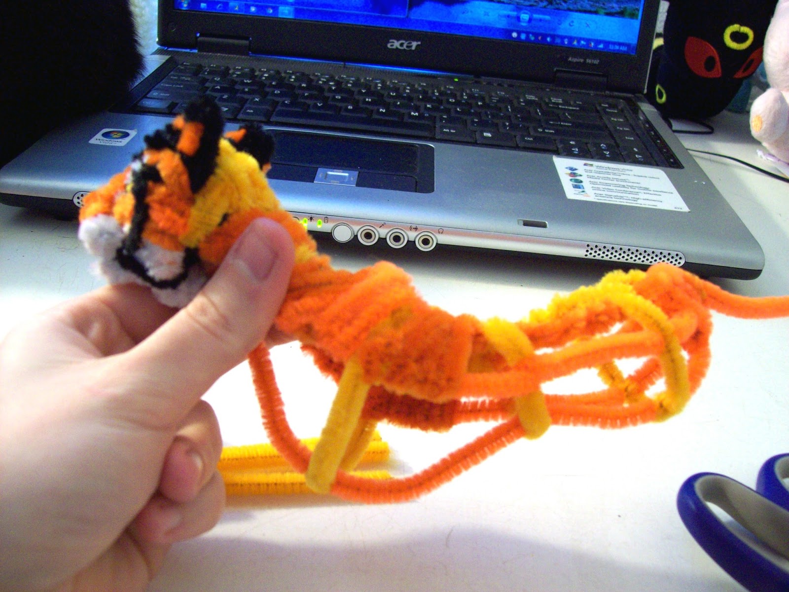 Ash's process blog Pipe Cleaner Tiger Sculpture and Process