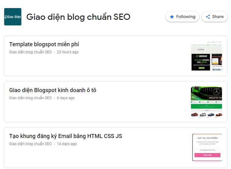 Hướng dẫn đăng ký Google News cho Blogspot