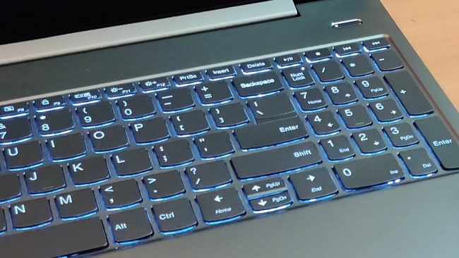 A 2-level white LED backlits of the keyboard of this laptop.
