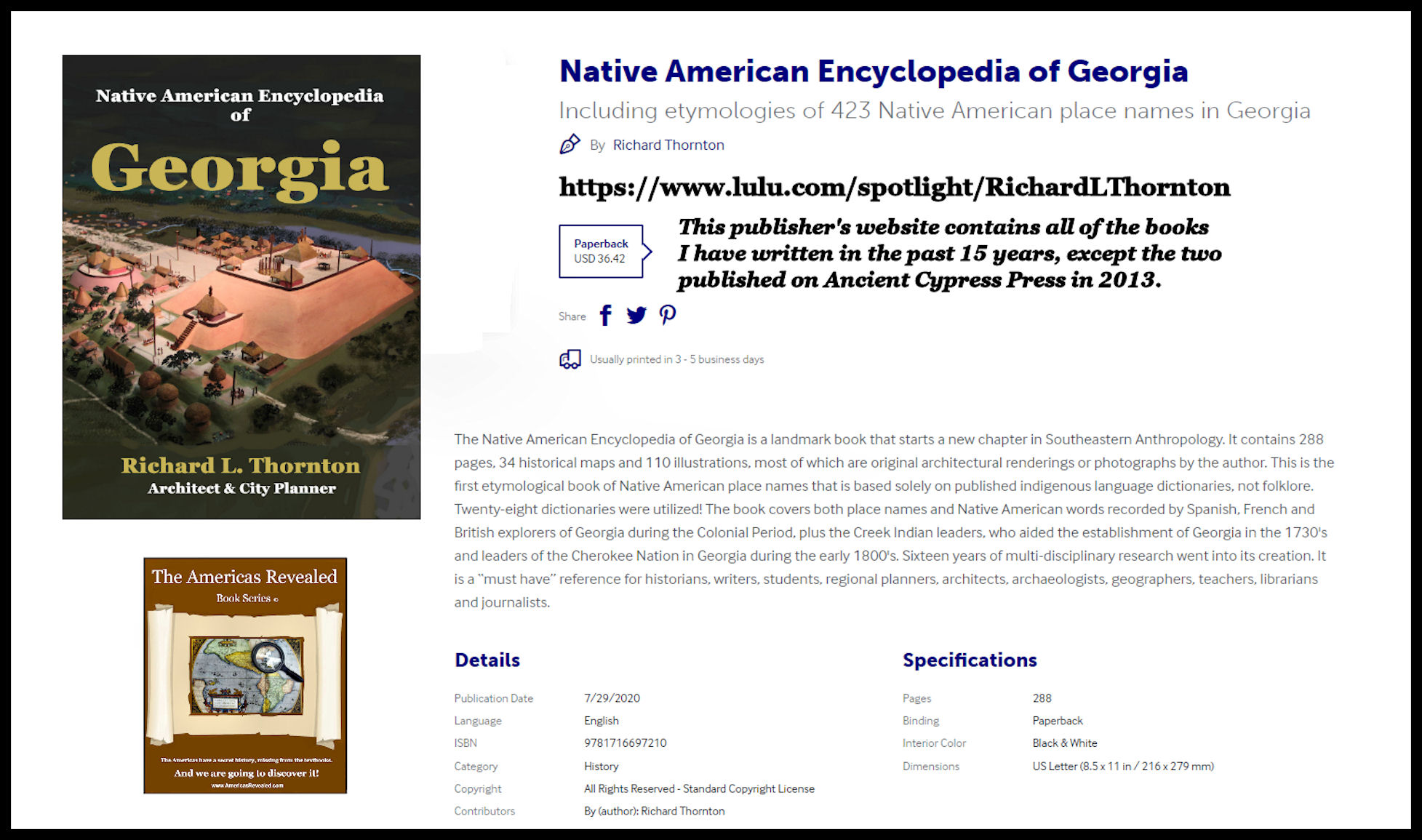 Rock Piles Richard Thornton's book on History