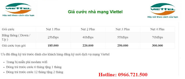 Bảng Báo Giá Lắp Wifi Viettel Hà Nội